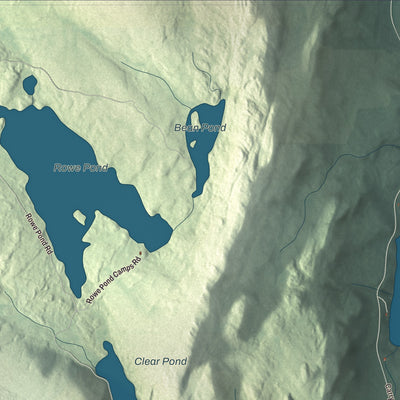 Terrain and local geography detail from the Pleasant Ridge, Maine map