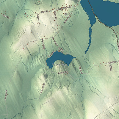 Terrain and local geography detail from the Plymouth, Maine map
