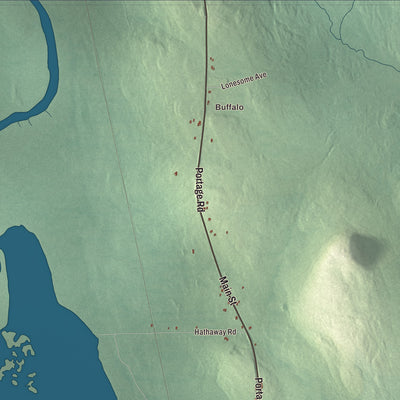 Street and neighborhood detail from the Portage Lake, Maine map