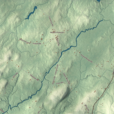 Street and neighborhood detail from the Pownal, Maine map