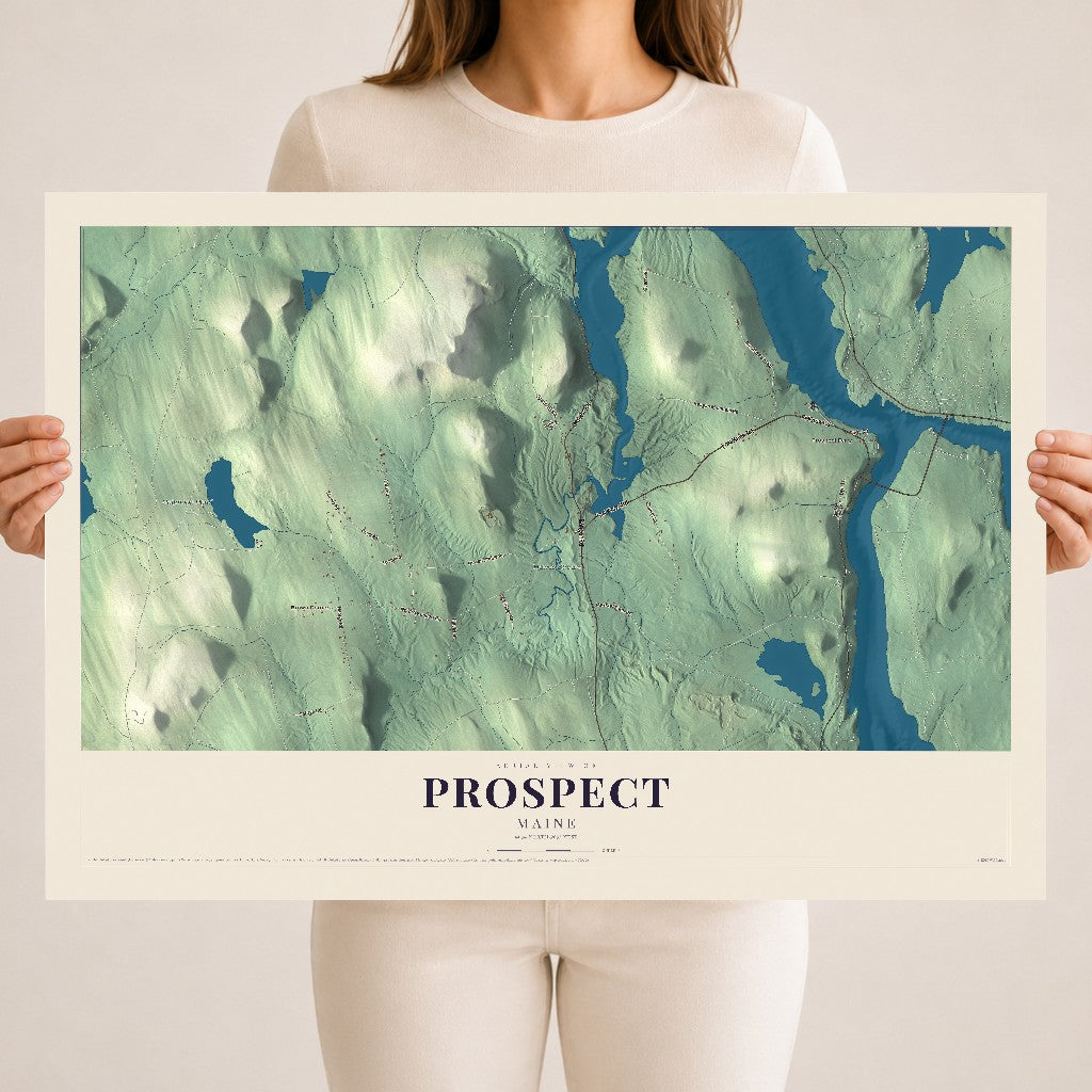 Prospect, Maine map print - 18 x 24 archival matte print