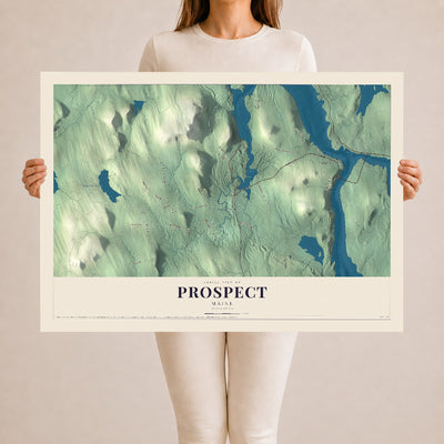 Prospect, Maine map print - 24 x 36 archival matte print