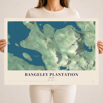 Rangeley Plantation, Maine map print - 18 x 24 archival matte print