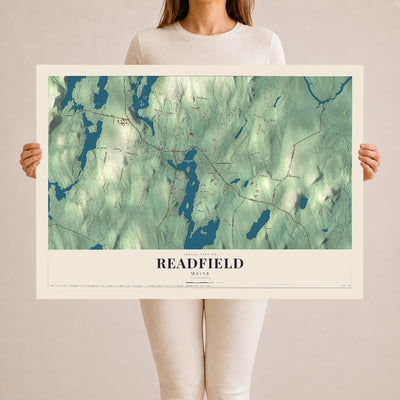 Readfield, Maine map print - 24 x 36 archival matte print