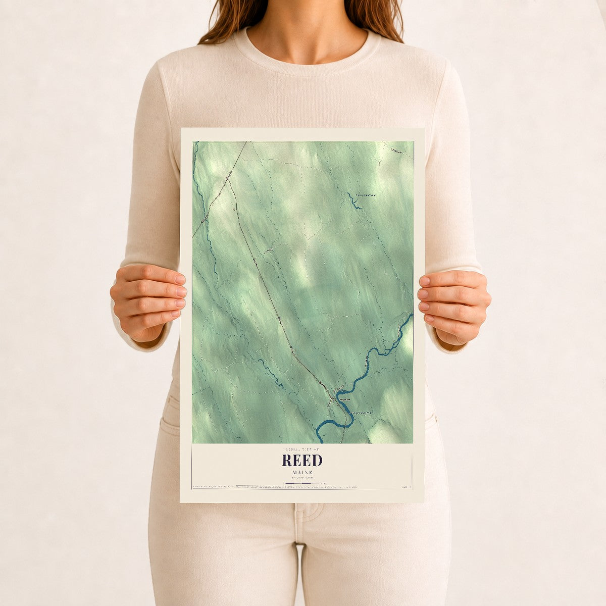 Reed, Maine map print - 12 x 18 archival matte print
