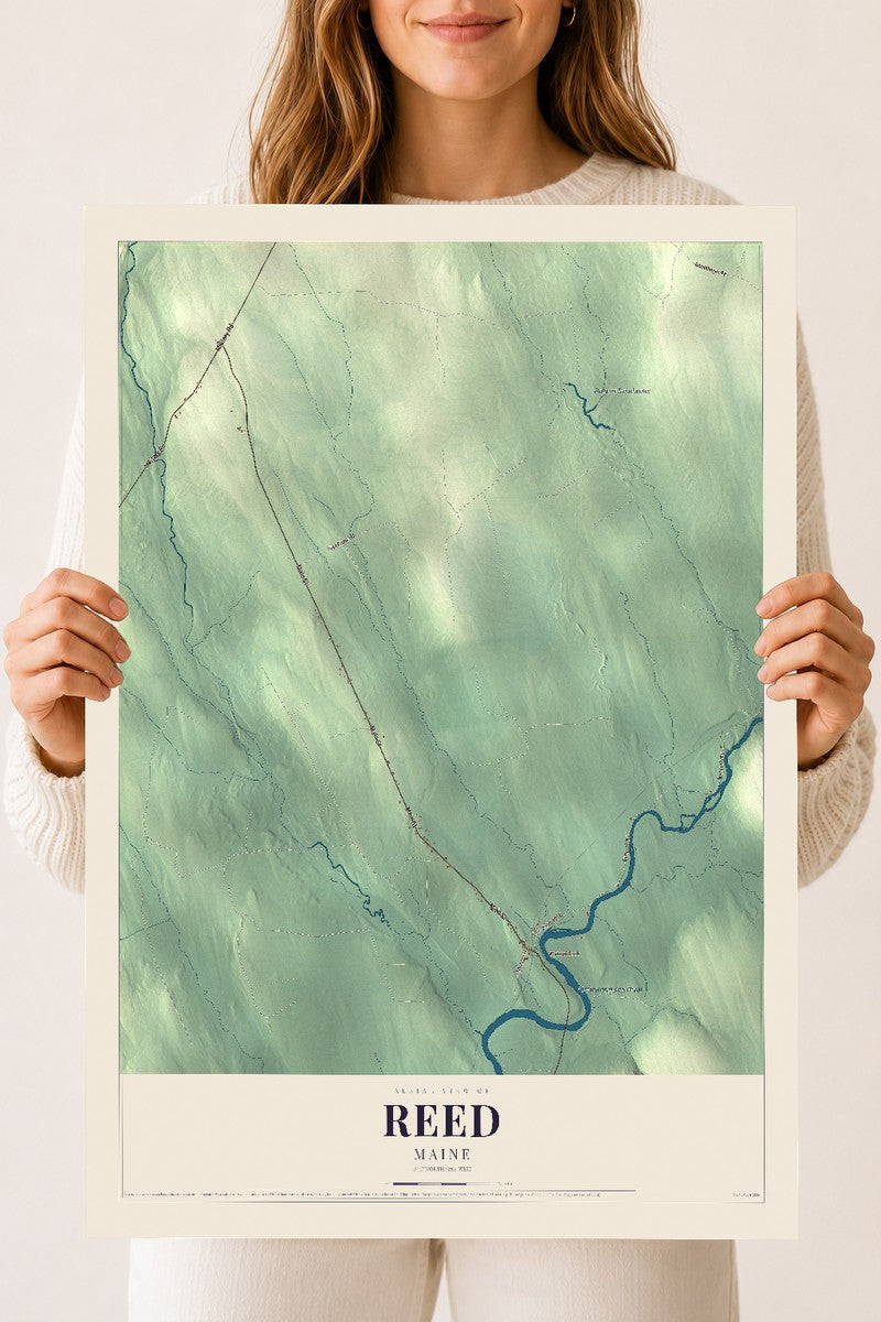 Reed, Maine map print - 18 x 24 archival matte print