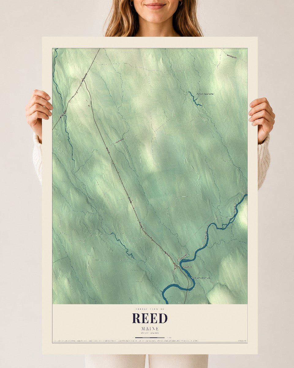 Reed, Maine map print - 24 x 36 archival matte print