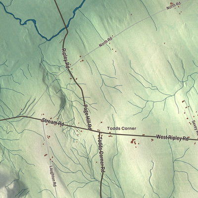 Street and neighborhood detail from the Ripley, Maine map