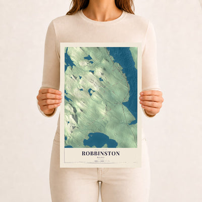 Robbinston, Maine map print - 12 x 18 archival matte print