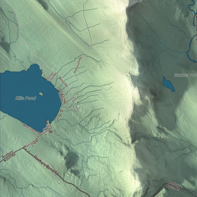 Terrain and local geography detail from the Roxbury, Maine map