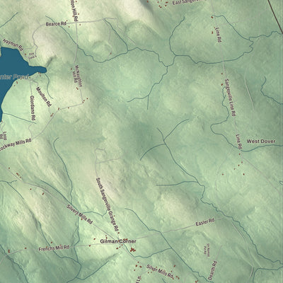 Street and neighborhood detail from the Sangerville, Maine map