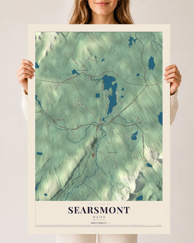 Searsmont, Maine map print - 24 x 36 archival matte print