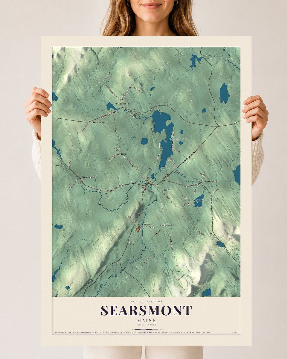 Searsmont, Maine map print - 24 x 36 archival matte print