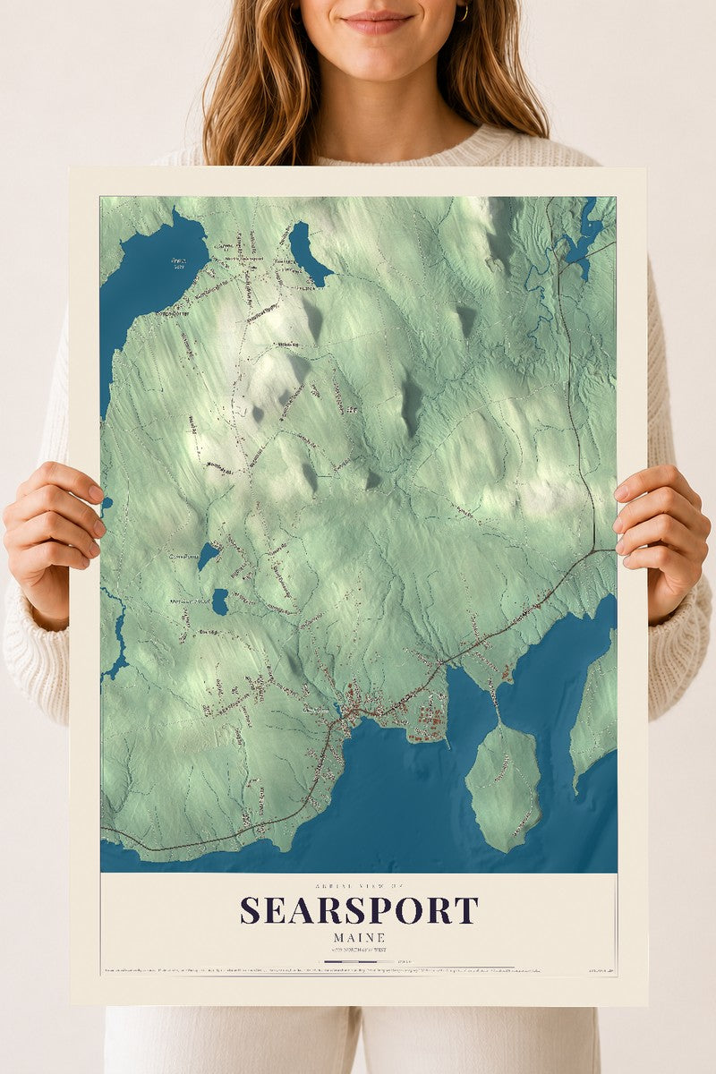 Searsport, Maine map print - 18 x 24 archival matte print