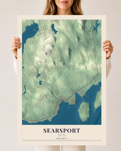 Searsport, Maine map print - 24 x 36 archival matte print