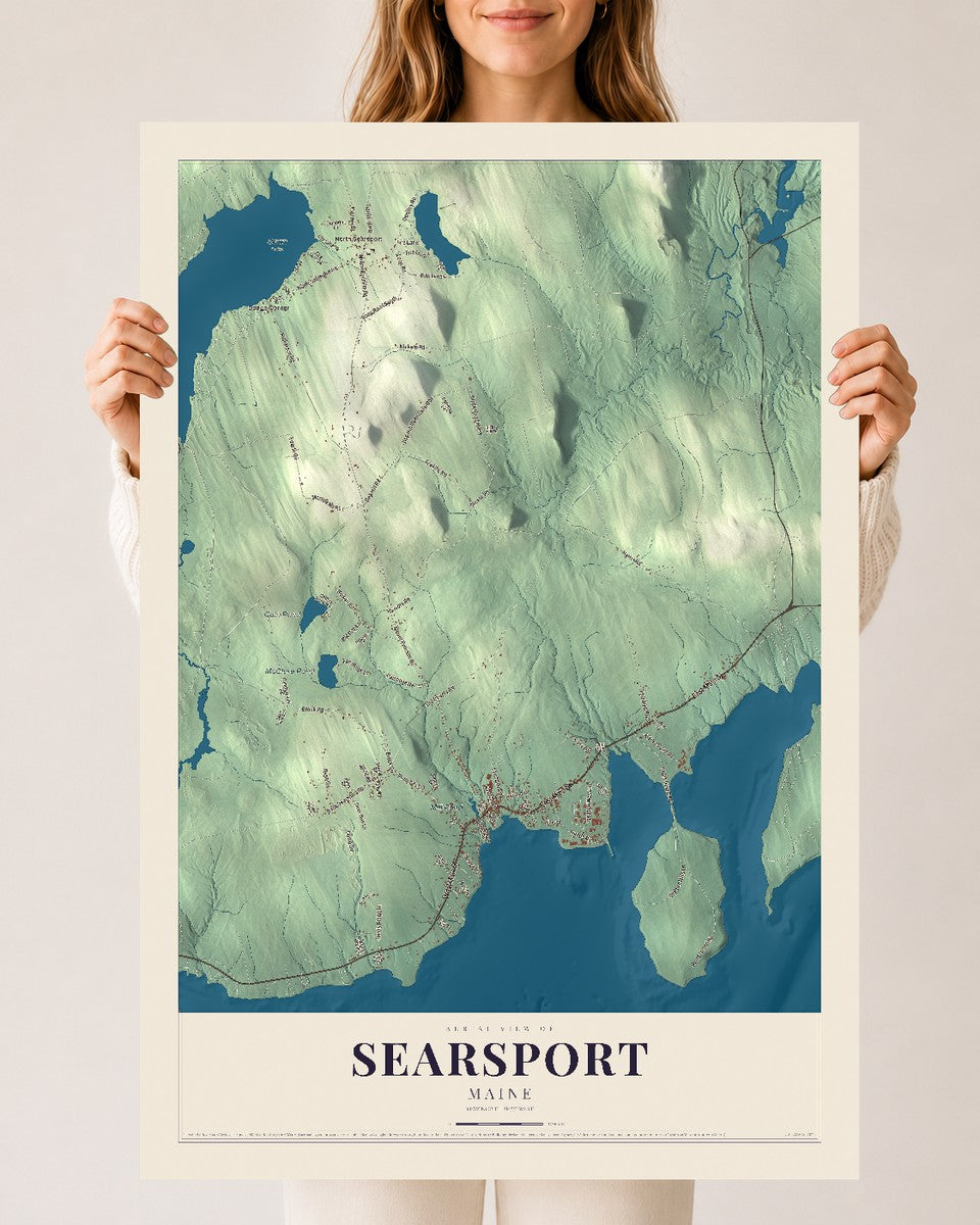 Searsport, Maine map print - 24 x 36 archival matte print