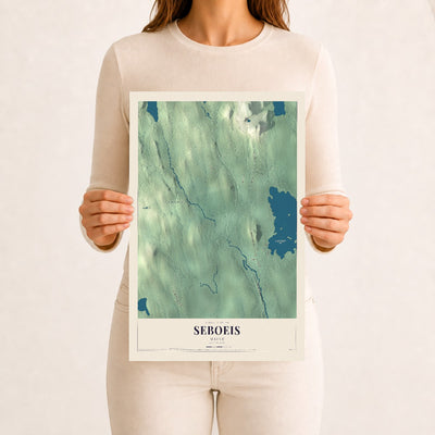 Seboeis, Maine map print - 12 x 18 archival matte print