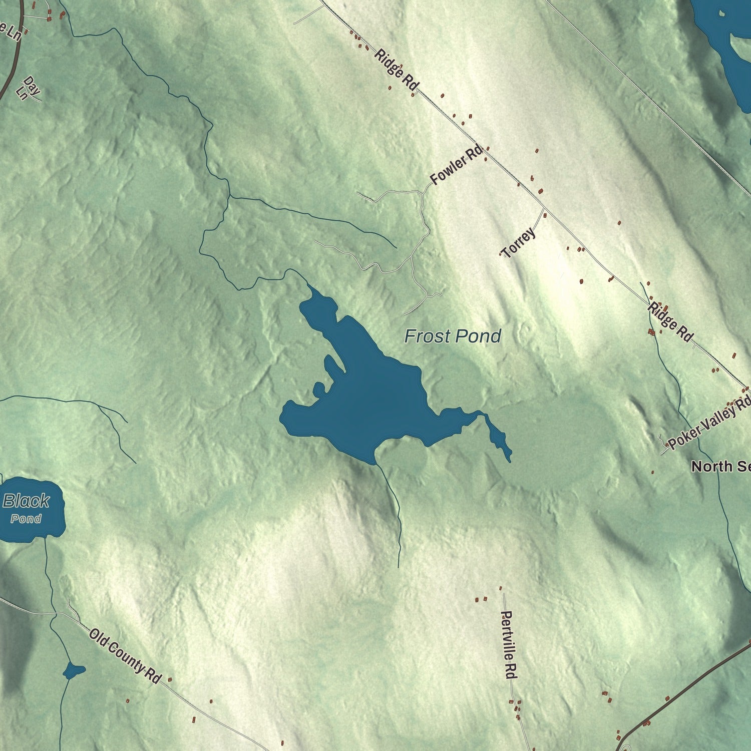 Terrain and local geography detail from the Sedgwick, Maine map