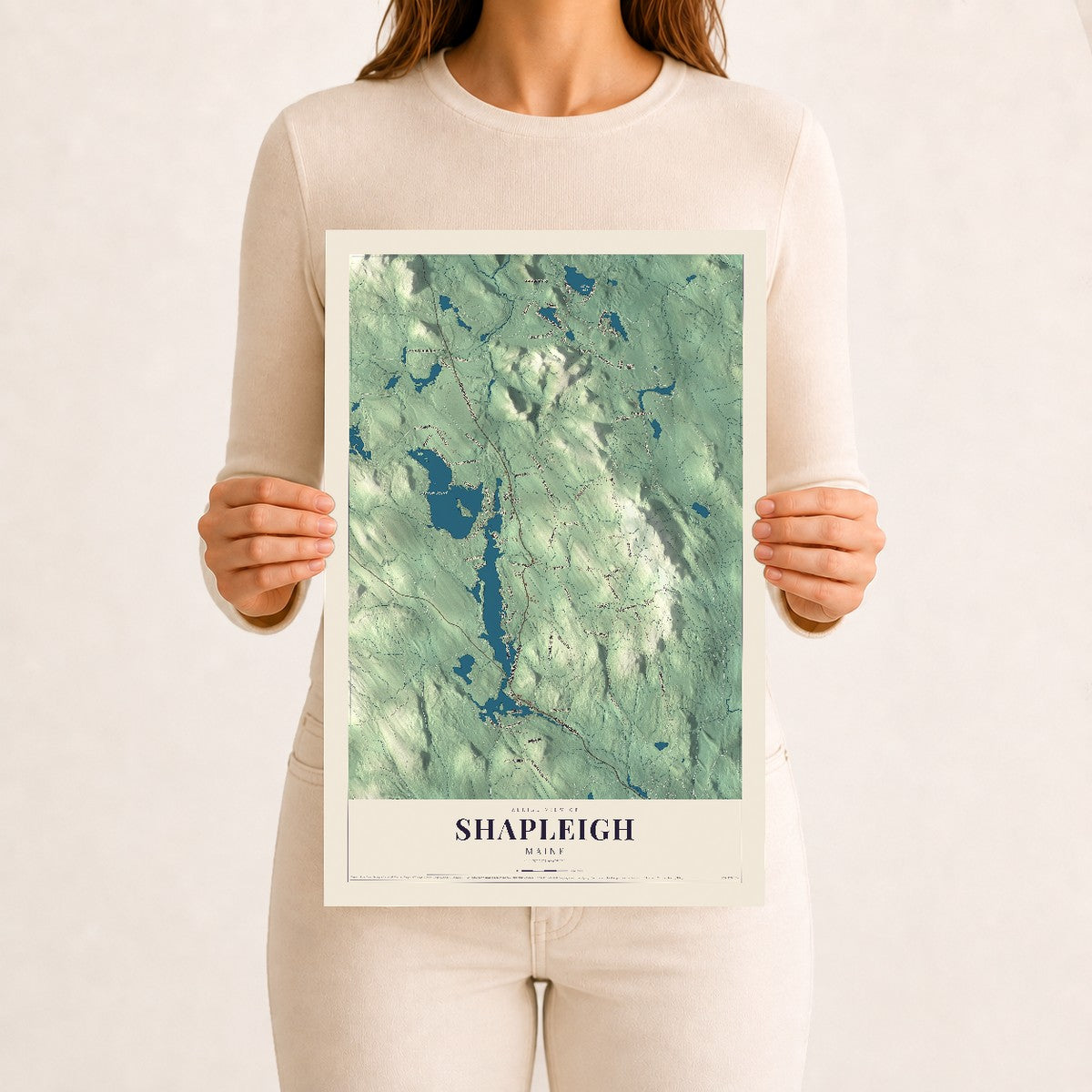 Shapleigh, Maine map print - 12 x 18 archival matte print