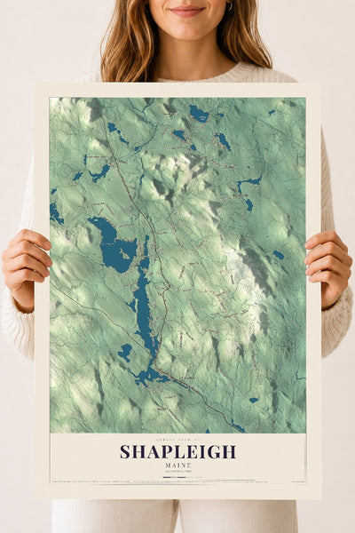 Shapleigh, Maine map print - 18 x 24 archival matte print