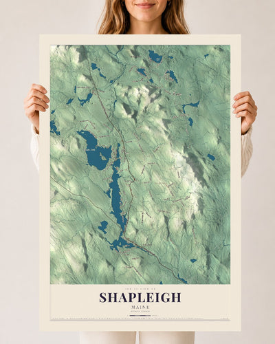 Shapleigh, Maine map print - 24 x 36 archival matte print