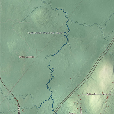 Street and neighborhood detail from the Sherman, Maine map