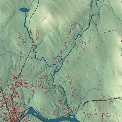 Street and neighborhood detail from the Skowhegan, Maine map