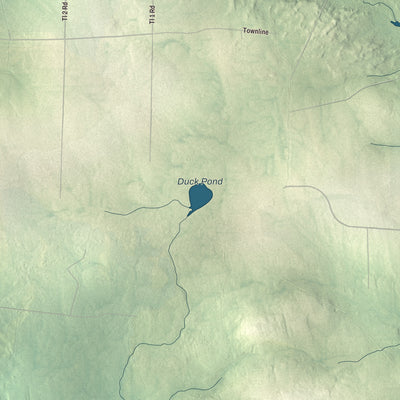 Terrain and local geography detail from the Smyrna, Maine map