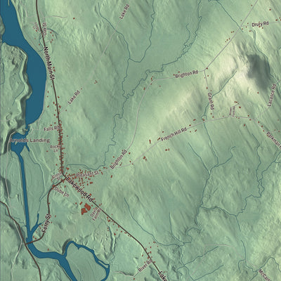 Street and neighborhood detail from the Solon, Maine map