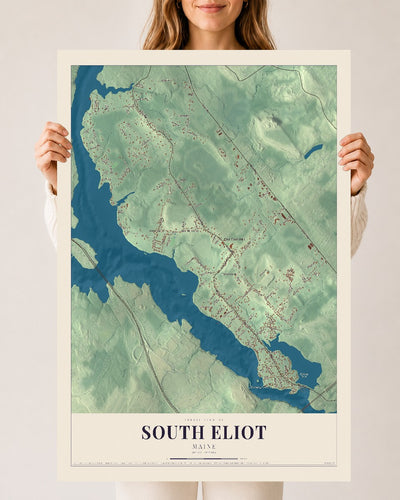 South Eliot, Maine map print - 24 x 36 archival matte print