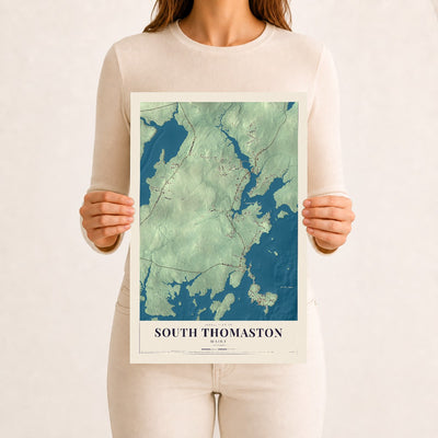 South Thomaston, Maine map print - 12 x 18 archival matte print