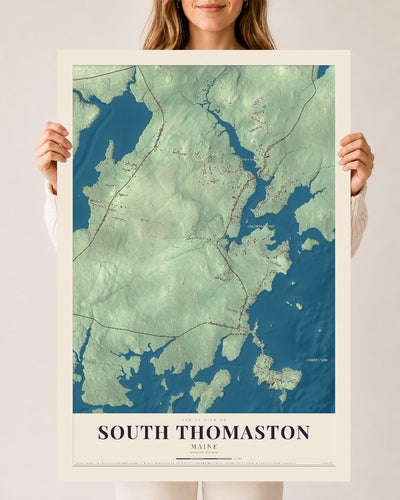 South Thomaston, Maine map print - 24 x 36 archival matte print