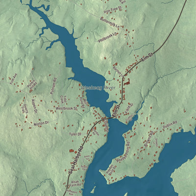 Terrain and local geography detail from the South Thomaston, Maine map