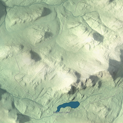 Terrain and local geography detail from the St. Francis, Maine map