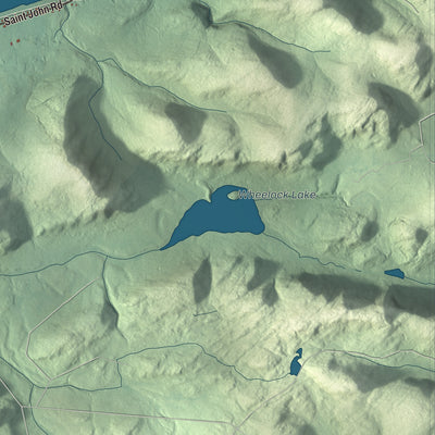 Terrain and local geography detail from the St. John, Maine map