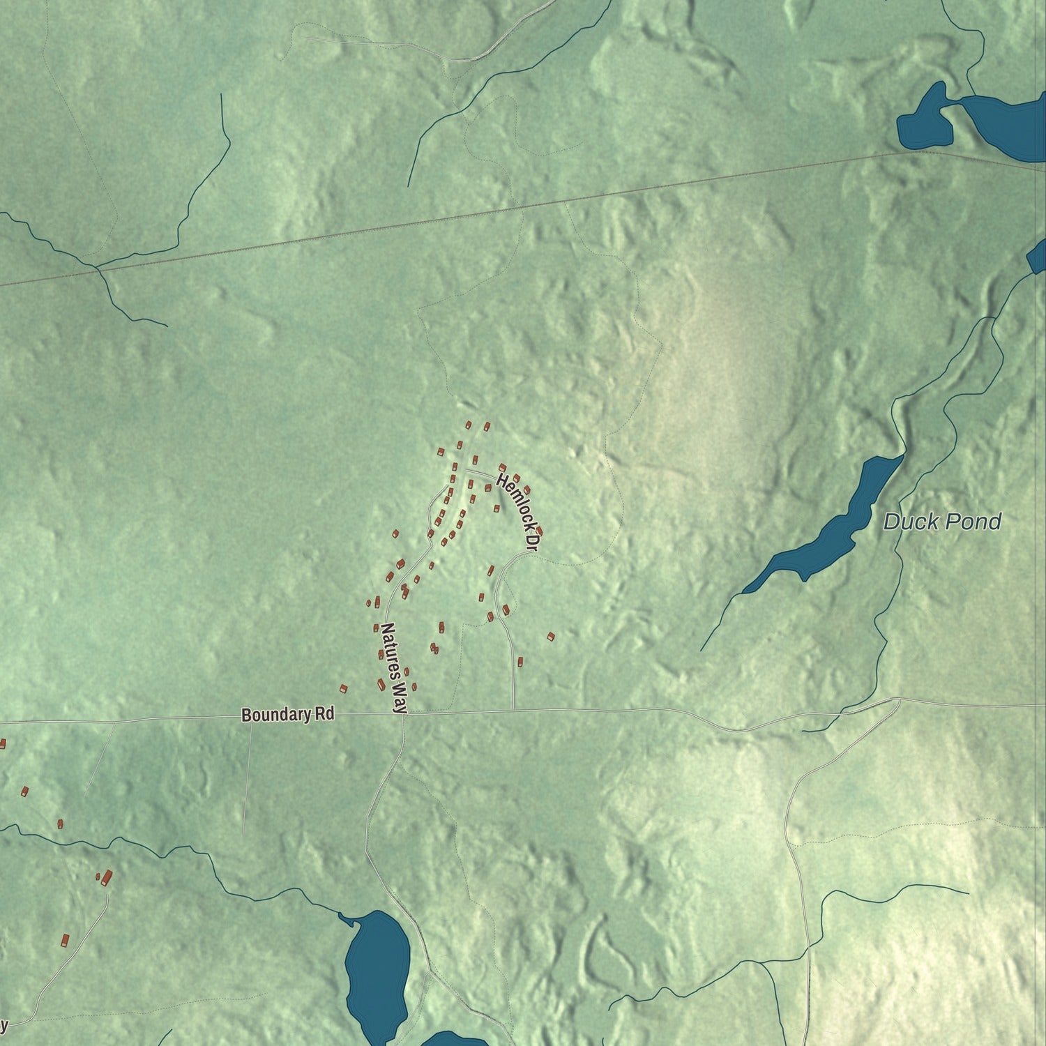 Terrain and local geography detail from the Steep Falls, Maine map