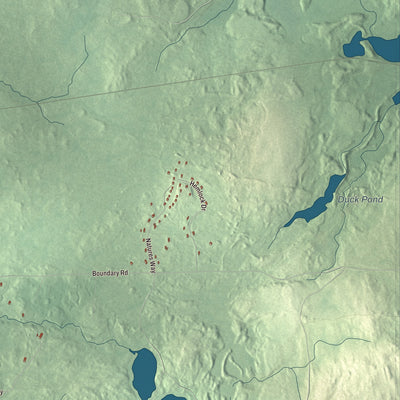 Terrain and local geography detail from the Steep Falls, Maine map