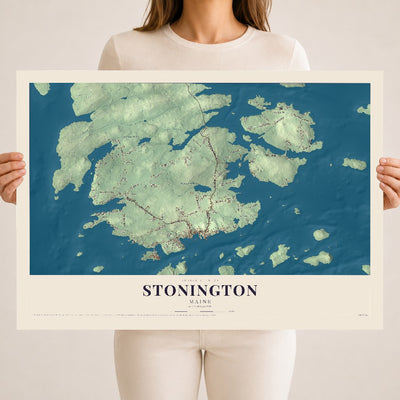 Stonington, Maine map print - 18 x 24 archival matte print
