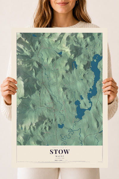 Stow, Maine map print - 18 x 24 archival matte print