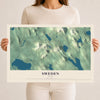 Map of Sweden, Maine, 12 x 18 inch unframed archival matte print
