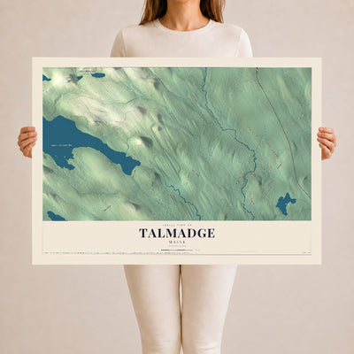 Talmadge, Maine map print - 24 x 36 archival matte print