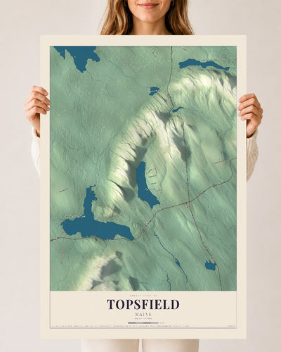 Topsfield, Maine map print - 24 x 36 archival matte print