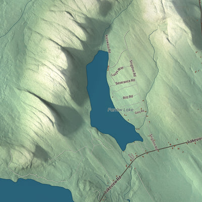 Terrain and local geography detail from the Topsfield, Maine map