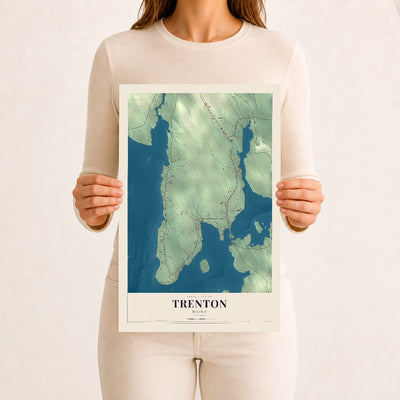 Trenton, Maine map print - 12 x 18 archival matte print
