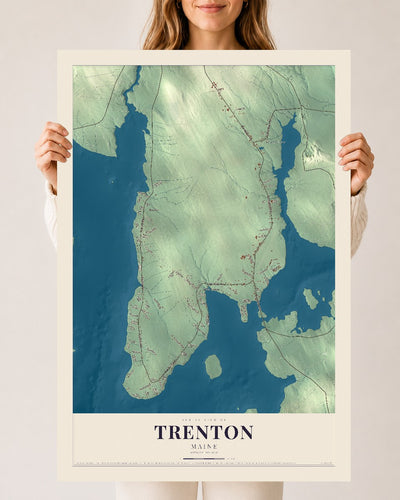 Trenton, Maine map print - 24 x 36 archival matte print