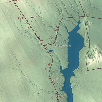 Terrain and local geography detail from the Trenton, Maine map