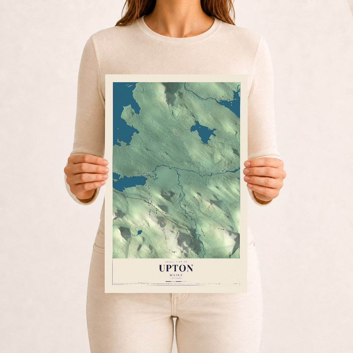Upton, Maine map print - 12 x 18 archival matte print
