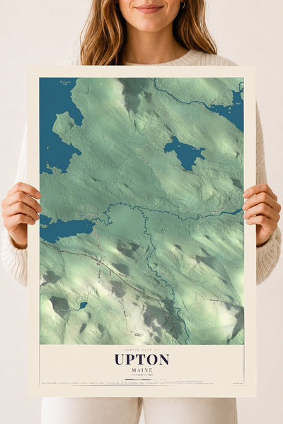 Upton, Maine map print - 18 x 24 archival matte print