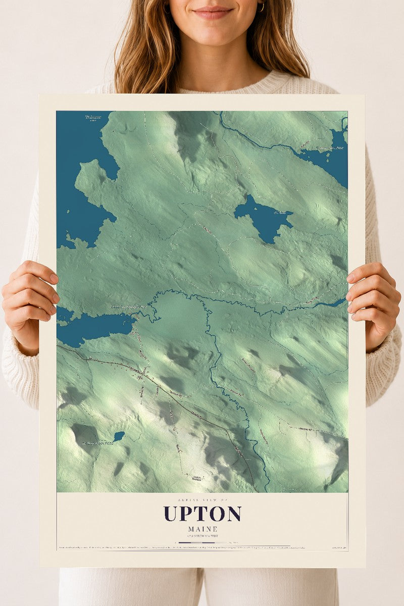 Upton, Maine map print - 18 x 24 archival matte print