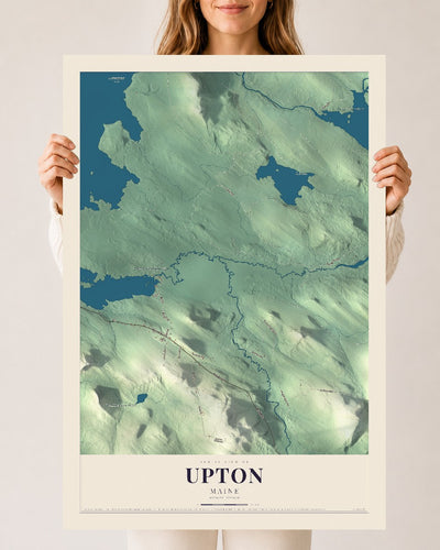 Upton, Maine map print - 24 x 36 archival matte print